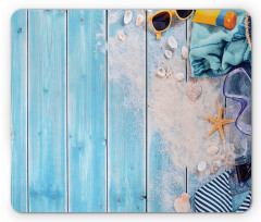 Beach Theme Elements Photo Mouse Pad