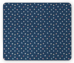 Minimal Colorful Sailboats Mouse Pad