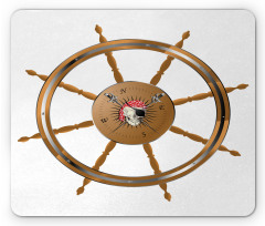 Pirate Sea Ship Wheel Mouse Pad