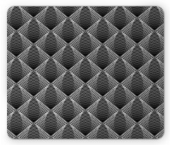 Rhombus Grid Like Streaks Mouse Pad