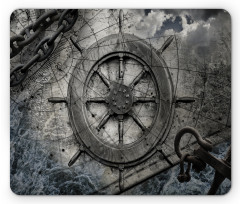 Steering Wheel Grunge Mouse Pad