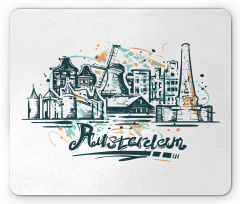 City Scenery Painting Mouse Pad