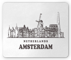 Netherlands City Skyline Mouse Pad