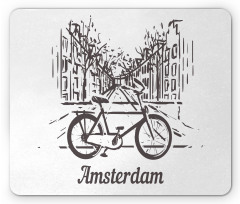 Bicycle Street Houses Mouse Pad