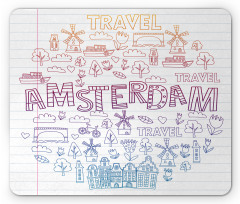 Doodle Style Elements Mouse Pad