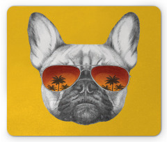 Funny Pet in Sunglasses Mouse Pad