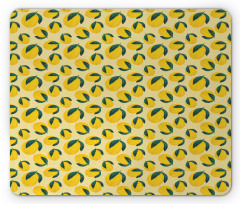 Graphic Lemons Leaves Mouse Pad