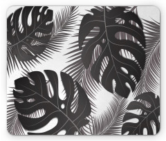 Monstera and Palm Leaves Mouse Pad