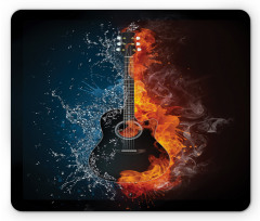 Water and Fire Effect Design Mouse Pad