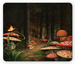 Mushrooms Dark Forest Mouse Pad