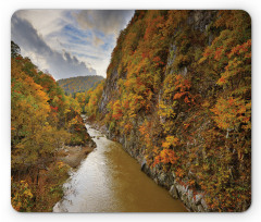 River Autumn Colors Mouse Pad