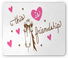 This is Friendship Horse Bird Mouse Pad