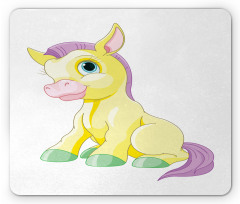 Childish Funny Cartoon Horse Mouse Pad