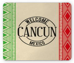 Welcoming Text Flag Colors Mouse Pad