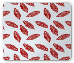 Modern Abstract Leaf Motif Mouse Pad