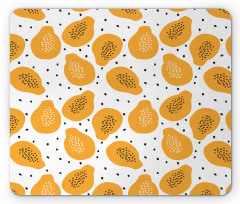 Papaya and Seeds Art Mouse Pad