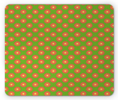 90's Style Flowers Daisy Mouse Pad