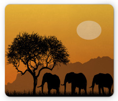 African Silhouette Nature Mouse Pad