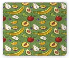 Avocado Apples Banana Lime Mouse Pad