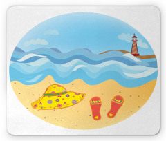 Minimal Doodle Ocean Mouse Pad