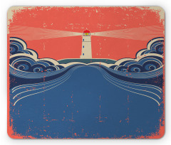 Lighthouse Waves Sea Mouse Pad