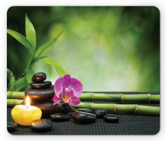 Orchid Bamboo Stems Mouse Pad