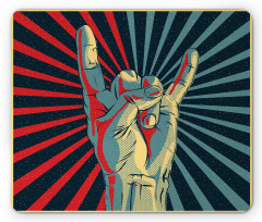 Rock 'n' Roll Hand Sign Mouse Pad