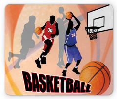 Vintage Basketball Art Mouse Pad