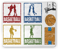 Grunge Basketball Sport Mouse Pad