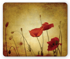 Poppy Flowers Bohemian Mouse Pad