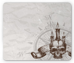 Priate Skull Compass Mouse Pad