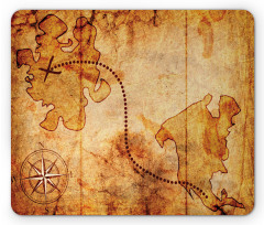 Treasure Map Compass Mouse Pad
