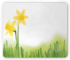 Daffodils with Grass Mouse Pad