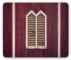 Retro Burgundy Shutters Mouse Pad