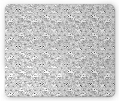 Jumble Funny Bunnies Flowers Mouse Pad