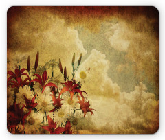 Retro Flower Chamomile Mouse Pad