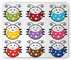 Smiling Ladybugs Set Mouse Pad