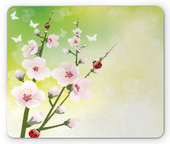 Blossoms Ladybugs Spring Mouse Pad