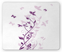 Violet Tree Blossoms Mouse Pad