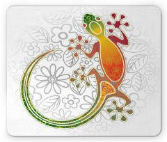 Art Frog Flowers Mouse Pad