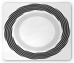 Abstract Art Theme White Mouse Pad