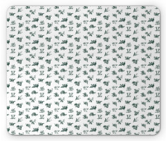 Vintage Garden Art Pattern Mouse Pad