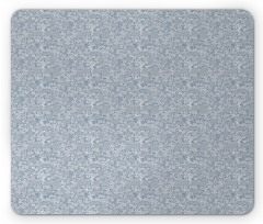 Botanical Dusty Blue Tones Mouse Pad