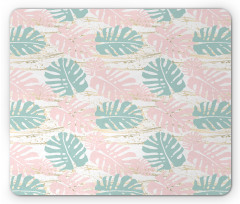 Bicolour Monstera Leaves Mouse Pad
