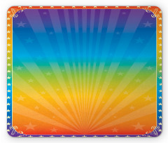 Retro Rainbow Colored Frame Mouse Pad