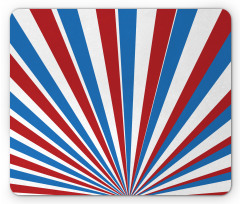 USA Flag Rays Circus Art Mouse Pad