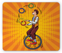 Disc Juggler Man on Unicycle Mouse Pad