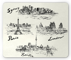 World's Famous Cities Mouse Pad