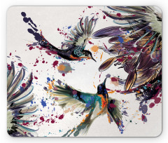 Lily Birds Watercolor Mouse Pad