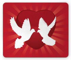 Doves Peace Symbol Romantic Mouse Pad